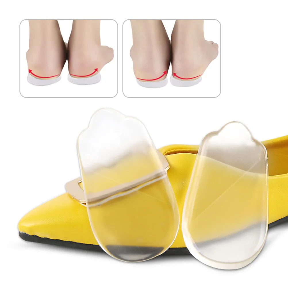 

5 Pairs Gel Heel Pads Self Adhesive Insoles Foot Care Protector Shockproof Comfortable Insert for High Heels Adults Kids O X