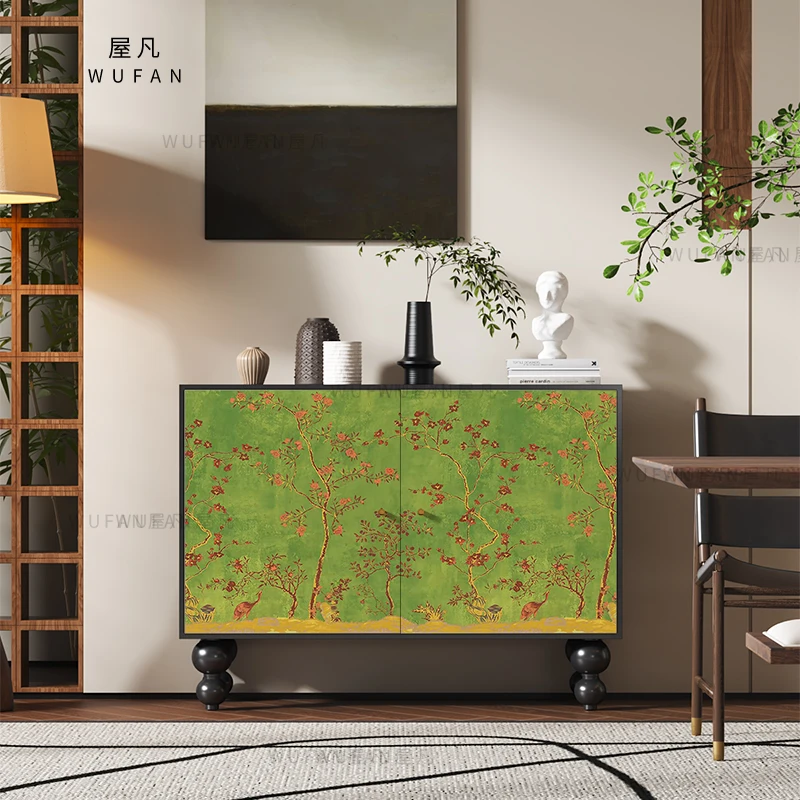 American retro solid wood lockers, household entry porch cabinets, storage cabinets at the end of the corridor, living room, sof