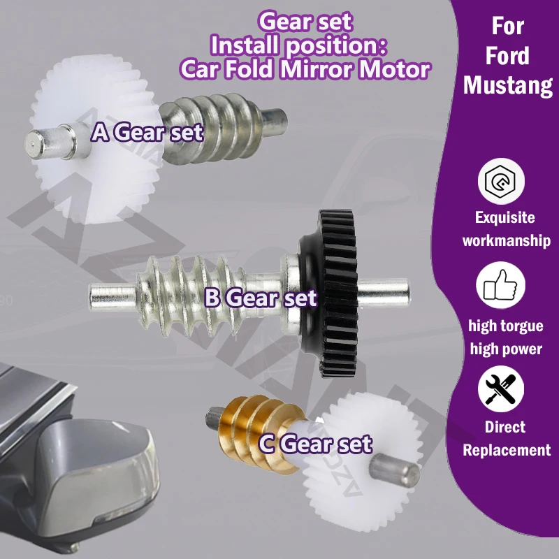 

Car Power Folding Mirrors Motor Module inner 35T 38T 33T plastic/metal gearwheel sets For Ford Mustang 2010-2023 accessories new