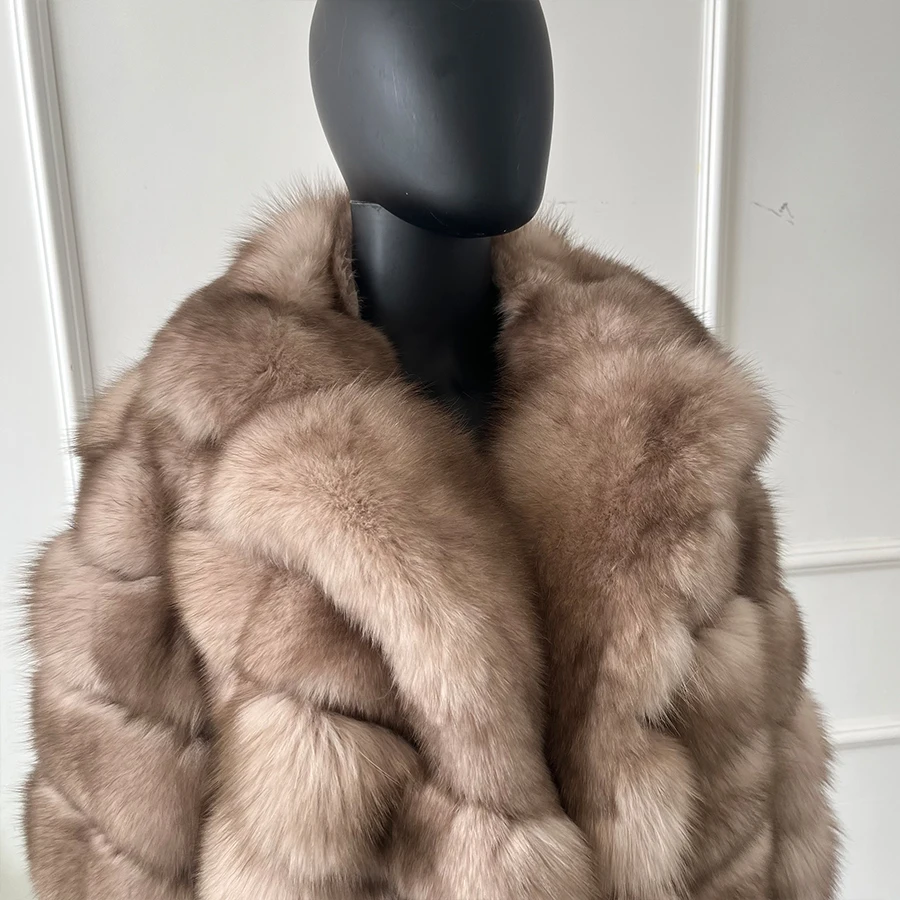 Women\'s Natural Fur Coat Short Real Fox Fur Coats Winter Jacket With Fur Luxury Brand Coats For Women 2023