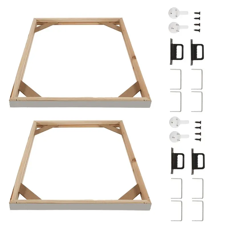 AT29-2 Set DIY Solid Wood Canvas Frame Kit, 16X20 Inch Canvas Frame Stretcher Bars Wood For Oil Paintings, Prints And Posters Du