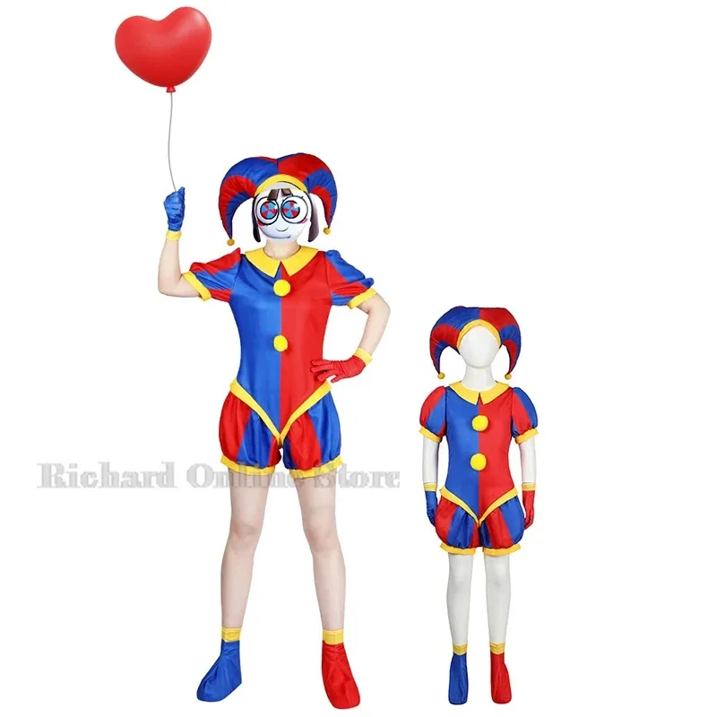 

2025 22, цифровые цирковые костюмы для взрослых, помни, маски для косплея, комплект шляпы, комбинезон с героями мультфильмов, детская рождественская вечеринка, милый клоун