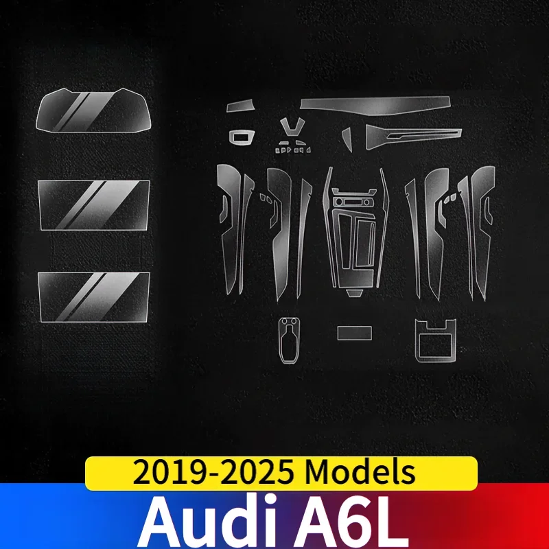 For Audi A6L 2019-2025 Models Dashboard Multimedia GPS Console Navigation Transparent Anti-Scratch Protection Film Modification