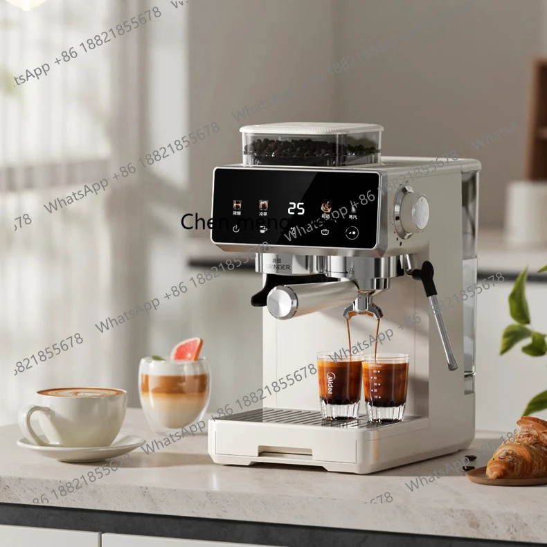 

Coffee machine household small semi-automatic grinding integrated hot and cold double extraction milking commercial office