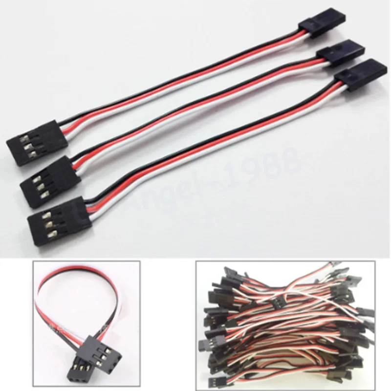 10pcs 100mm 150mm 200mm 300mm 500mm Servo Extension Cord Male To Male For Jr Plug Servo Extension Lead Wire Cable 10cm