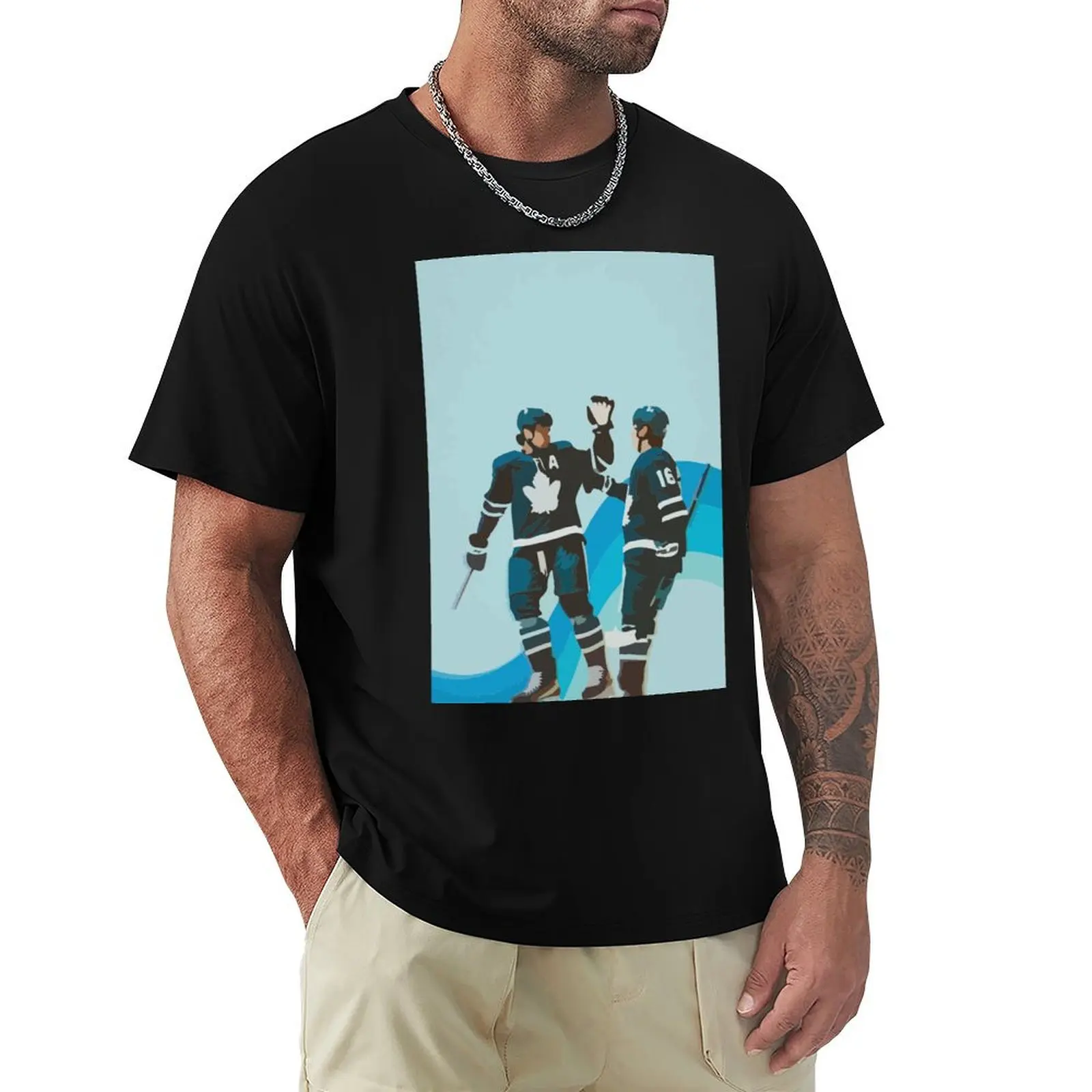 Auston Matthews and Mitch Marner painting T-Shirt t shirts for man graphic vintage T-Shirt