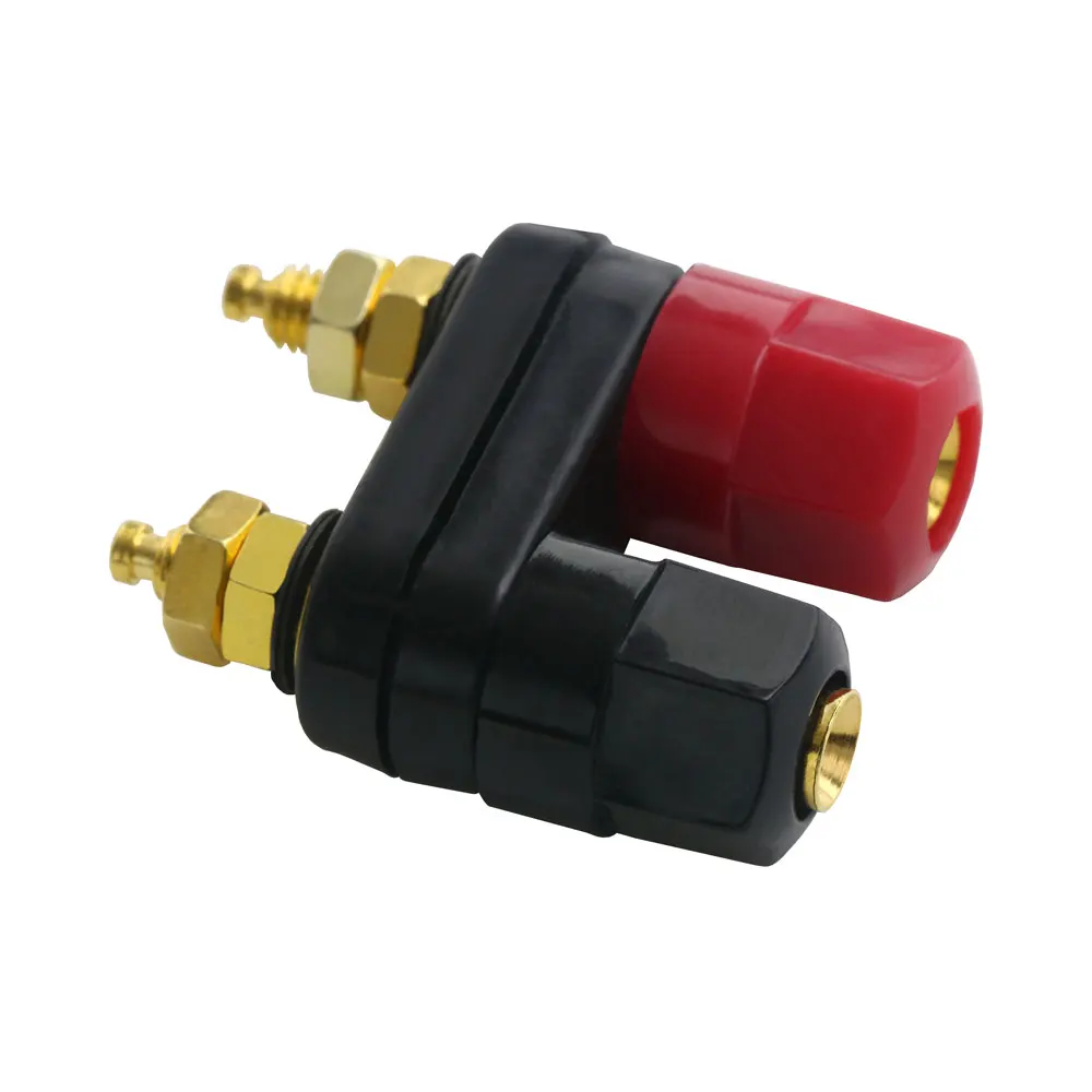 1PCS Banana Plugs Couple Terminals Red Black Connector Amplifier Terminal Binding Post Banana Speaker Plug Jack