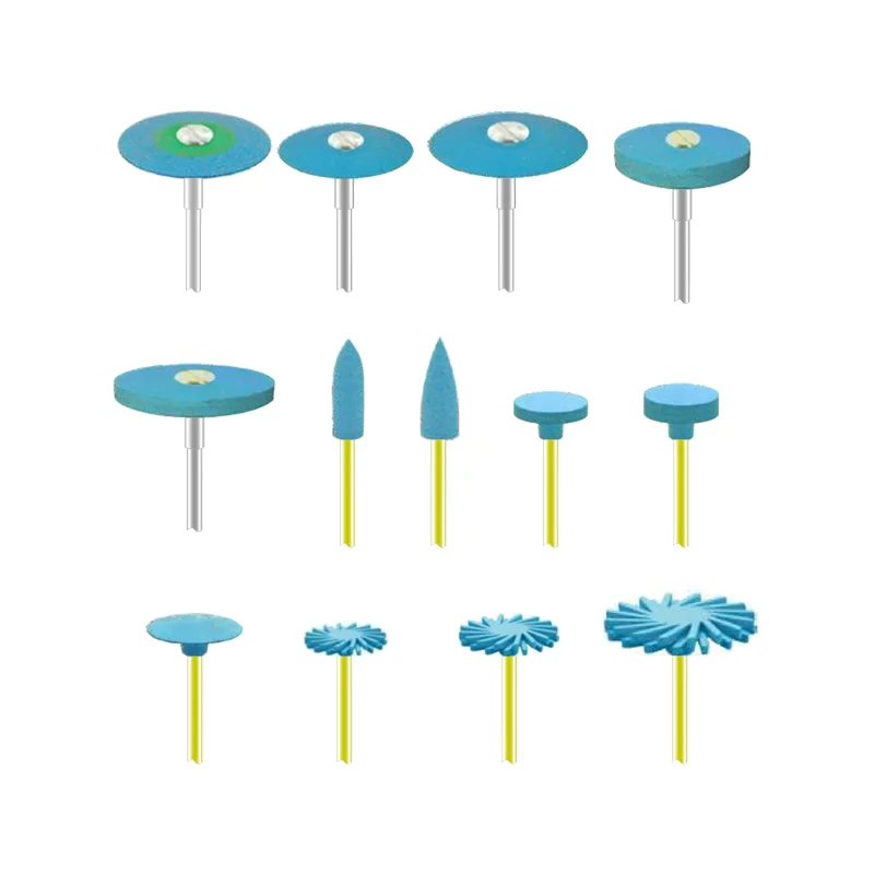 Dental Rubber Diamond Polishers Zirconia or All Ceramics Diamond Polishing Burs Dental Materials