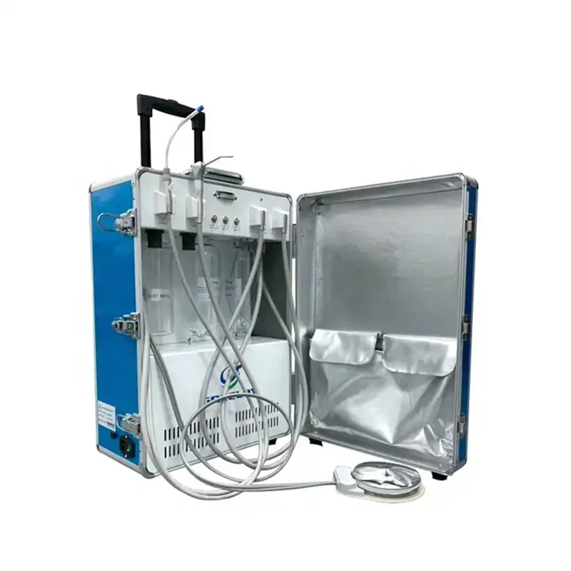 Gu-P204 Portable Dental Unit with Silent Oil Free Air Compressor