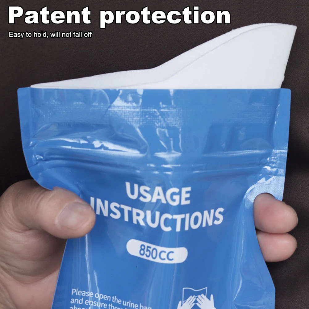 

Disposable Urinal Bag Outdoor Emergency Urinate Bags Leakproof Portable Urine Bag 850ml Self Sealing for Pregnant Patient Kids
