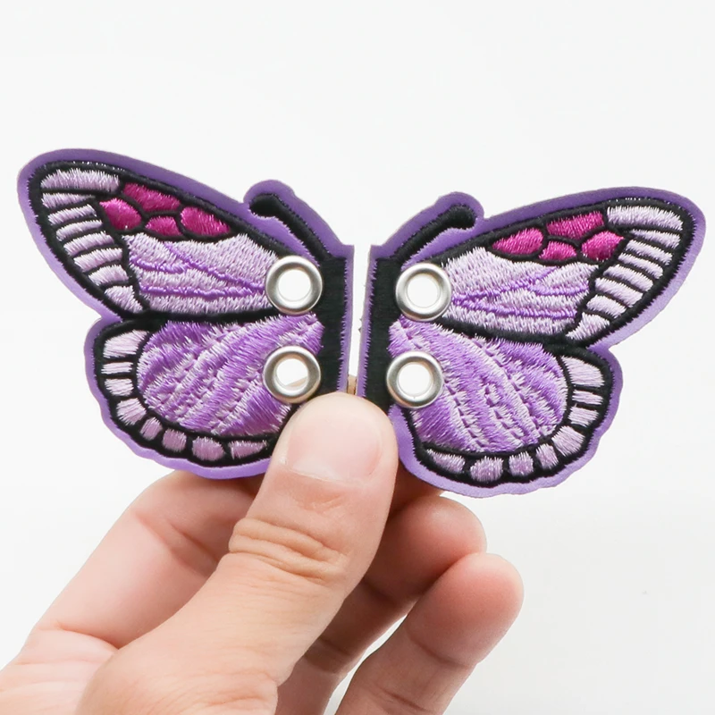 1 زوج التطريز فراشة أجنحة الأحذية DIY سحر الزينة ل حذاء رياضة الملابس أربطة الحذاء لطيف Y2K السنة الجديدة هدية التبعي