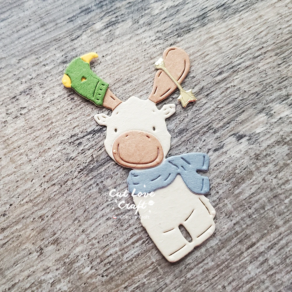 Catlove Niedliche Weihnachtstiere Metall-Stanzformen Scrapbooking-Schablone Stanzwerkzeug für Kartenherstellung DIY-Handwerk Prägung Neue Stanzformen – Detail 11