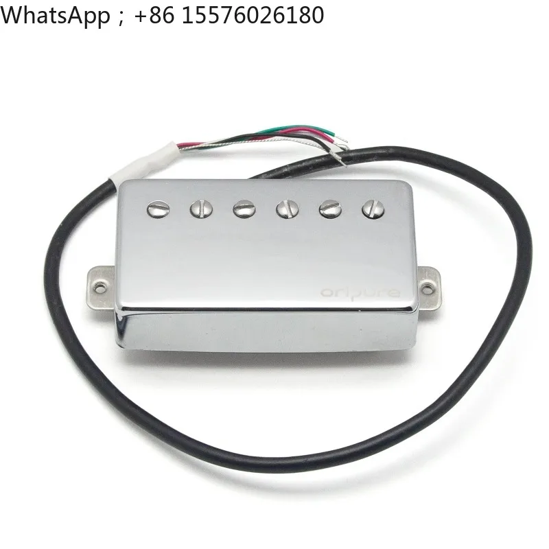 Alnico 5 Humbucker Guitar Pickup Chrome Cover High Output Dual Coil Pickup Replacement for LP Style Electric Guitar Parts