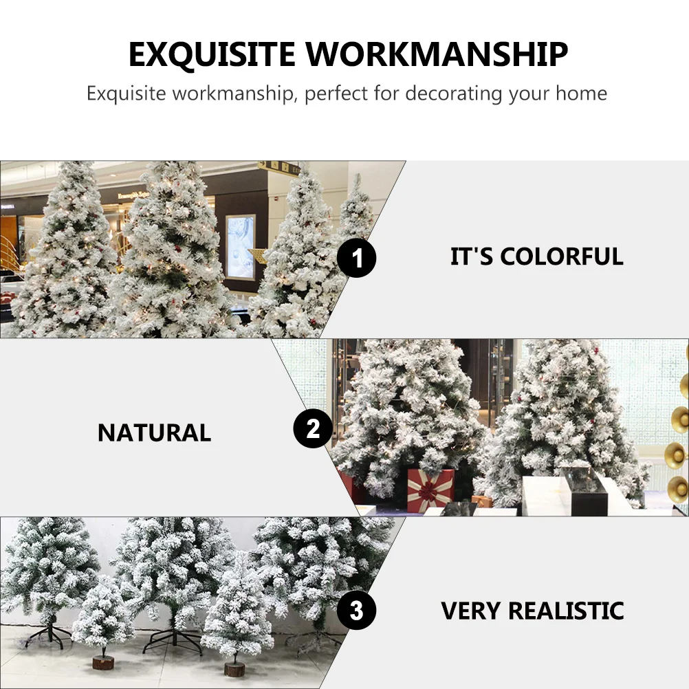 

Props Artificial Christmas Tree Flocking Snow Christmas Tree For Home Adornment Festival Decoration Xmas Party Decor(60cm70T)