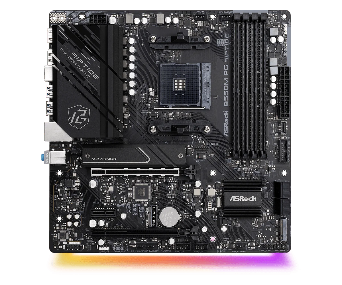 اللوحة الأم ASROCK B550M PG RIPTIDE AMD B550 AM4 تدعم Ryzen 5 5600X 5600 7 5800X 5700G 9 5900X DDR4 4733+(OC) M.2 Micro ATX #4