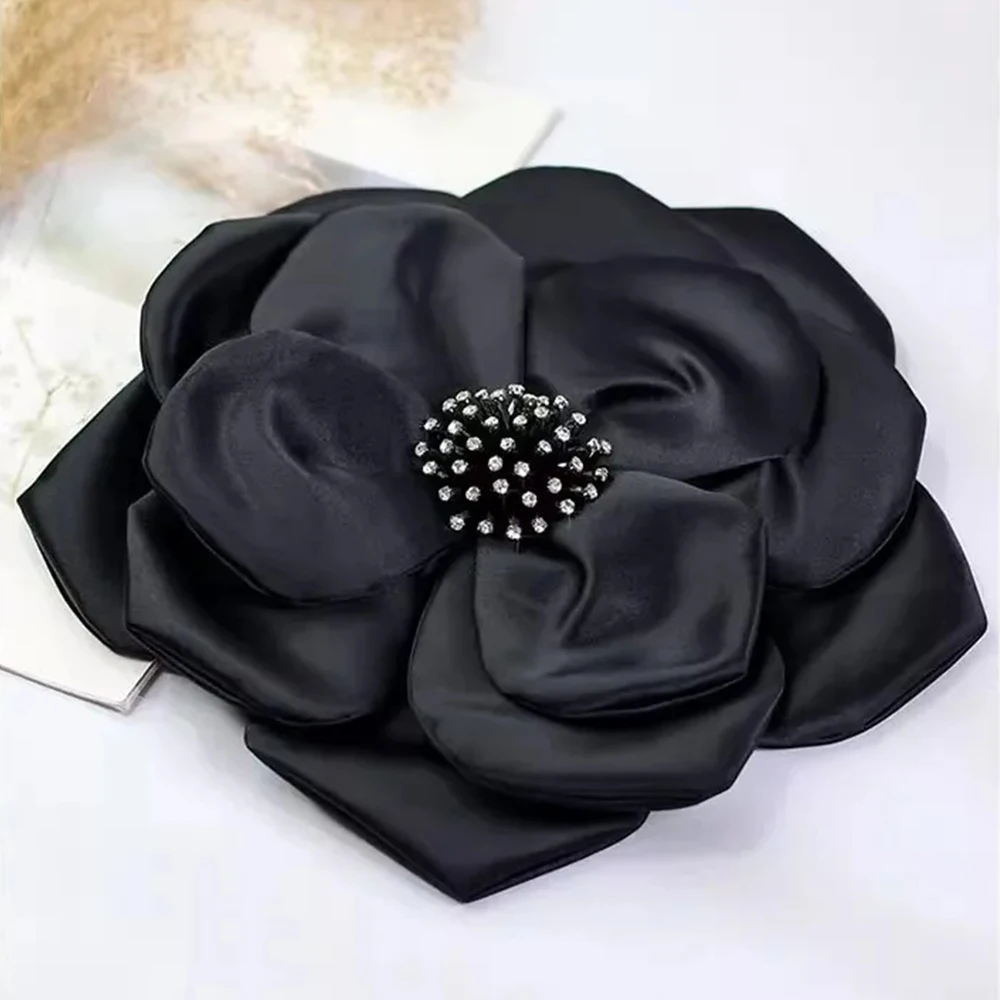 

29cm 3D Beaded Flowers Stitch Decorative Cloth Fabric Large Big Flower Patch Brooch Accessories DIY Sew Chest Flower