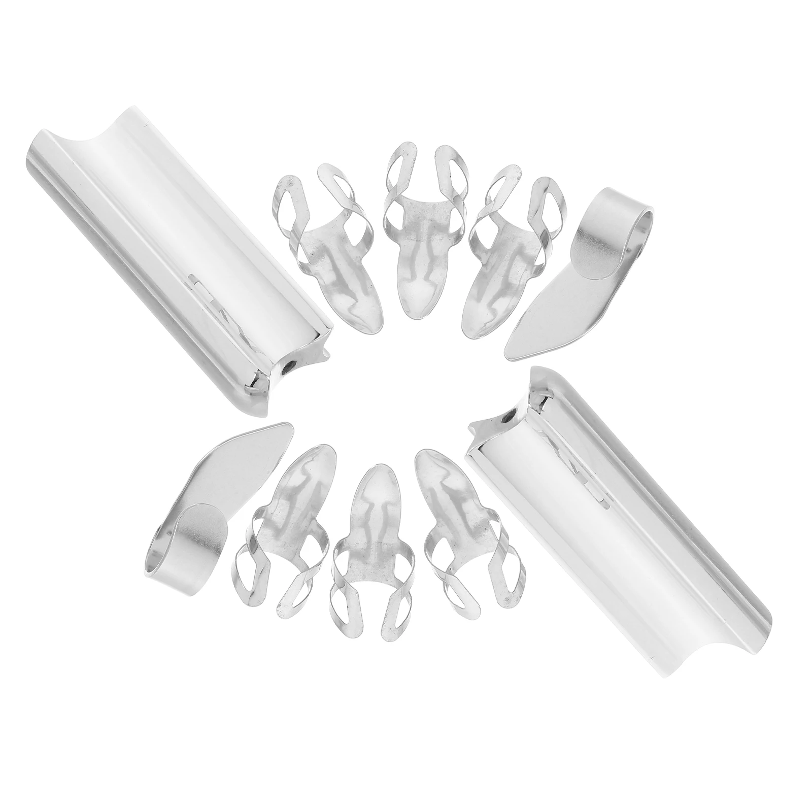 

10 Pcs Guitar Slide Finger Cots Accesories Electric Accessories Picks for Banjo Slider Nickel Alloy Copper Beat