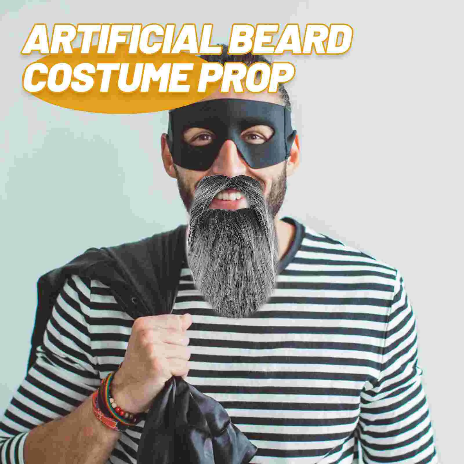 Halloween Grandpa Fake Beard Performance Cosplay Mustache Ornament Costume Make up