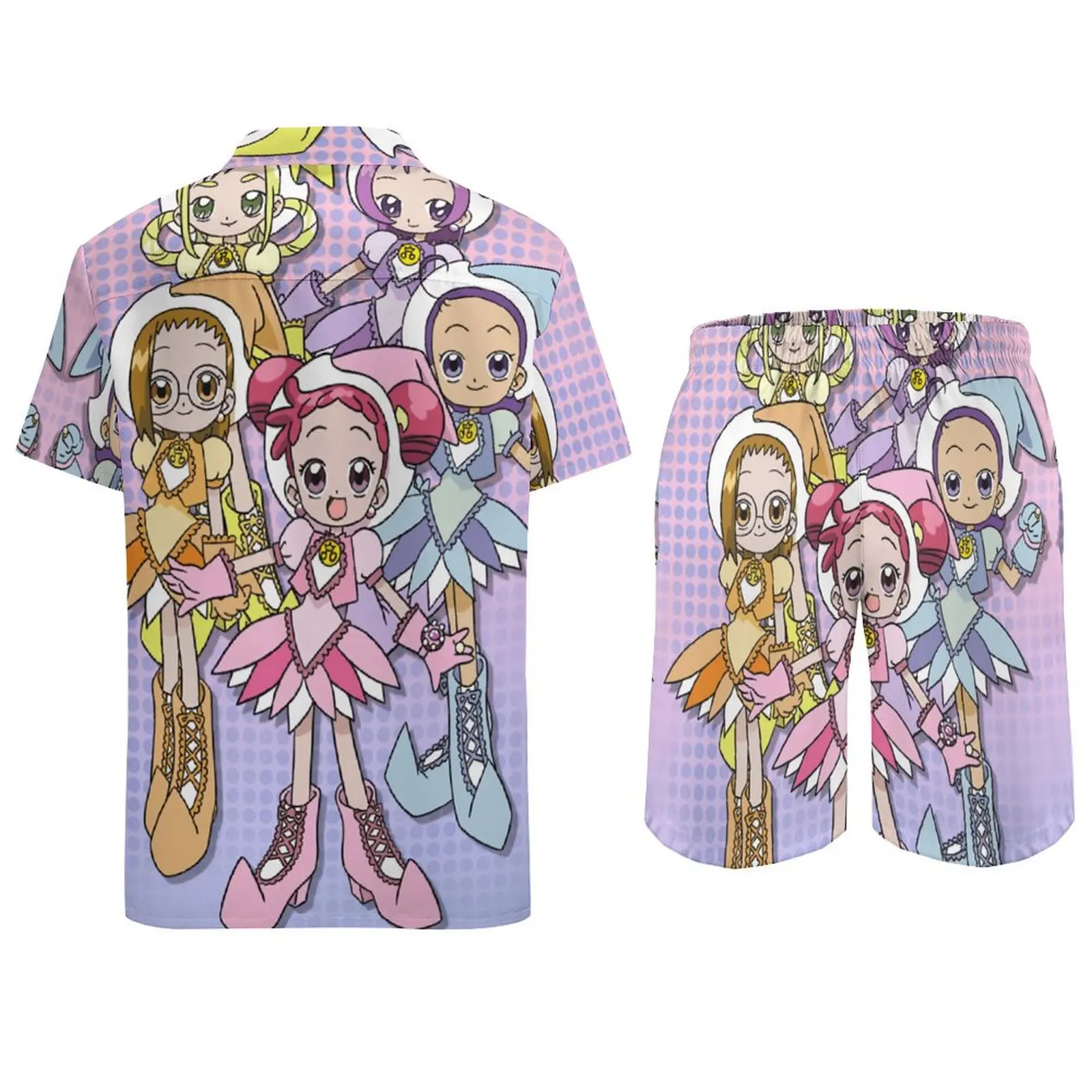 Ojamajo Doremi Premium Scoop na sprzedaż Męski garnitur plażowy Graphic Cool 2-częściowy Pantdress Vintage Beach Rozmiar Eur