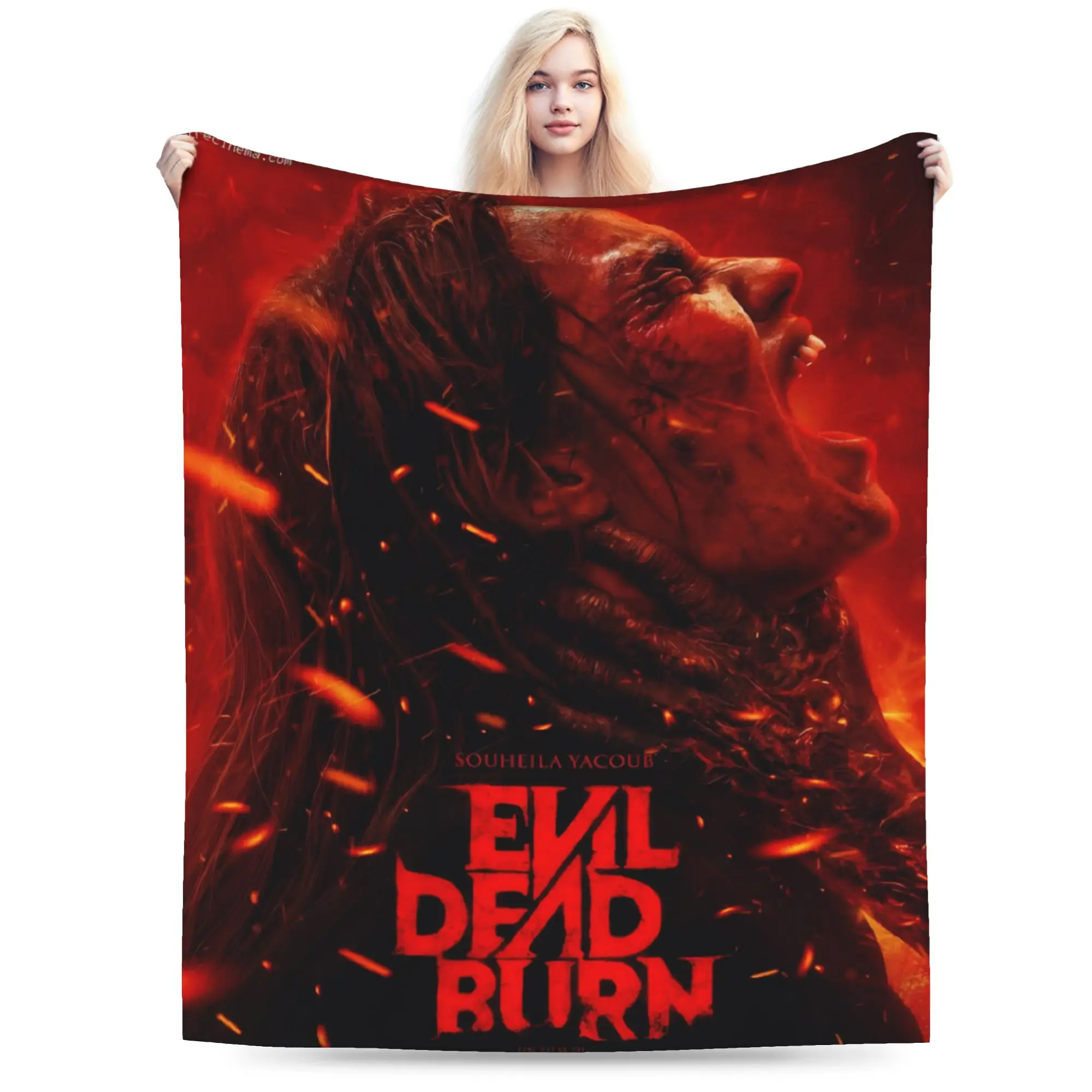 Evil Dead Burn Blanket Cozy Soft  Throw Blankets for Couch 50x60 Inch Multi-size Plush Thin Quilt
