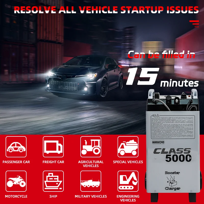 Cargador de batería portátil para camión de alta calidad, adecuado para motor de 12V/14V, arrancador de batería multifuncional