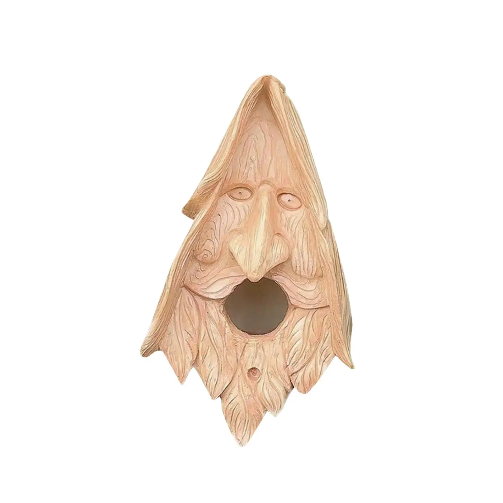 Tree Face Bird Feeder Bird House Sculpture Ornament for Yard Backyard Garden