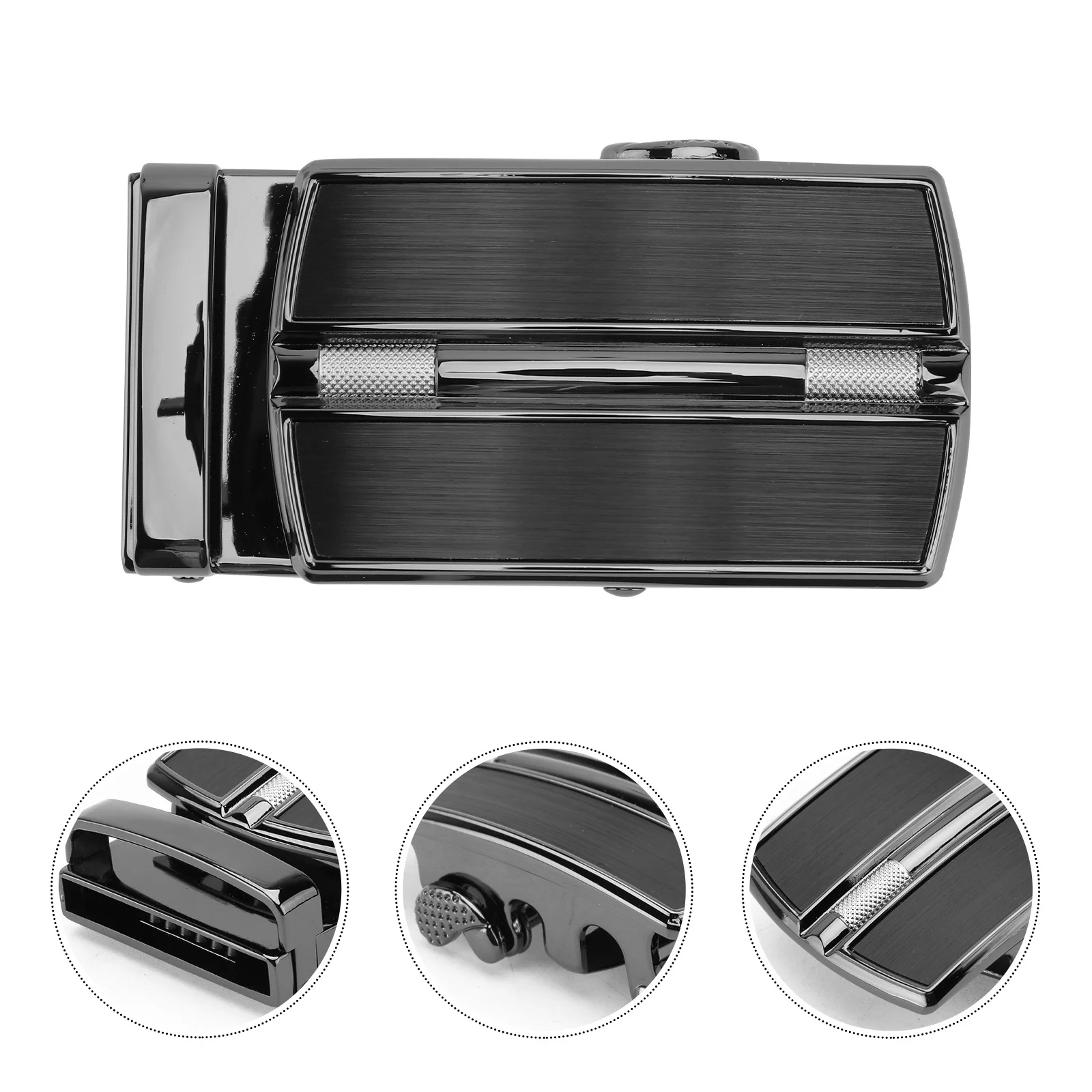 Gesper Sabuk Paduan Seng untuk Pria Pengikat Otomatis Tali Pinggang Tahan Lama Aksesori Bisnis Cocok untuk Celana Jeans dan Gaun