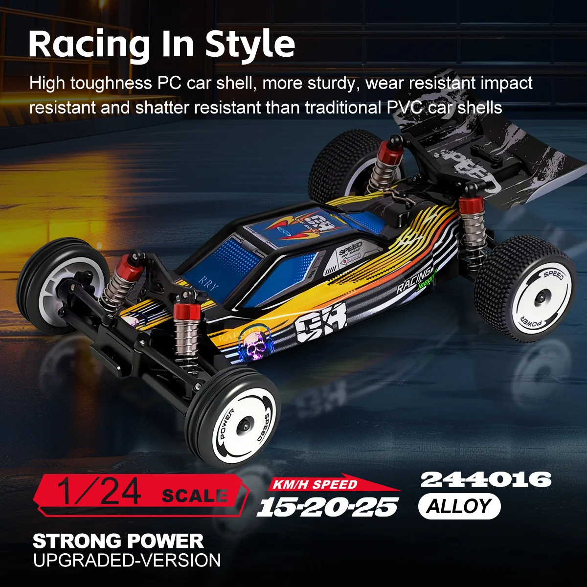 

Wltoys 244016 High-Speed Rc Car 1:24 Scale Electric Remote-Controlled Toy Model Competitive Fast Track Kids Adults Christmas Toy