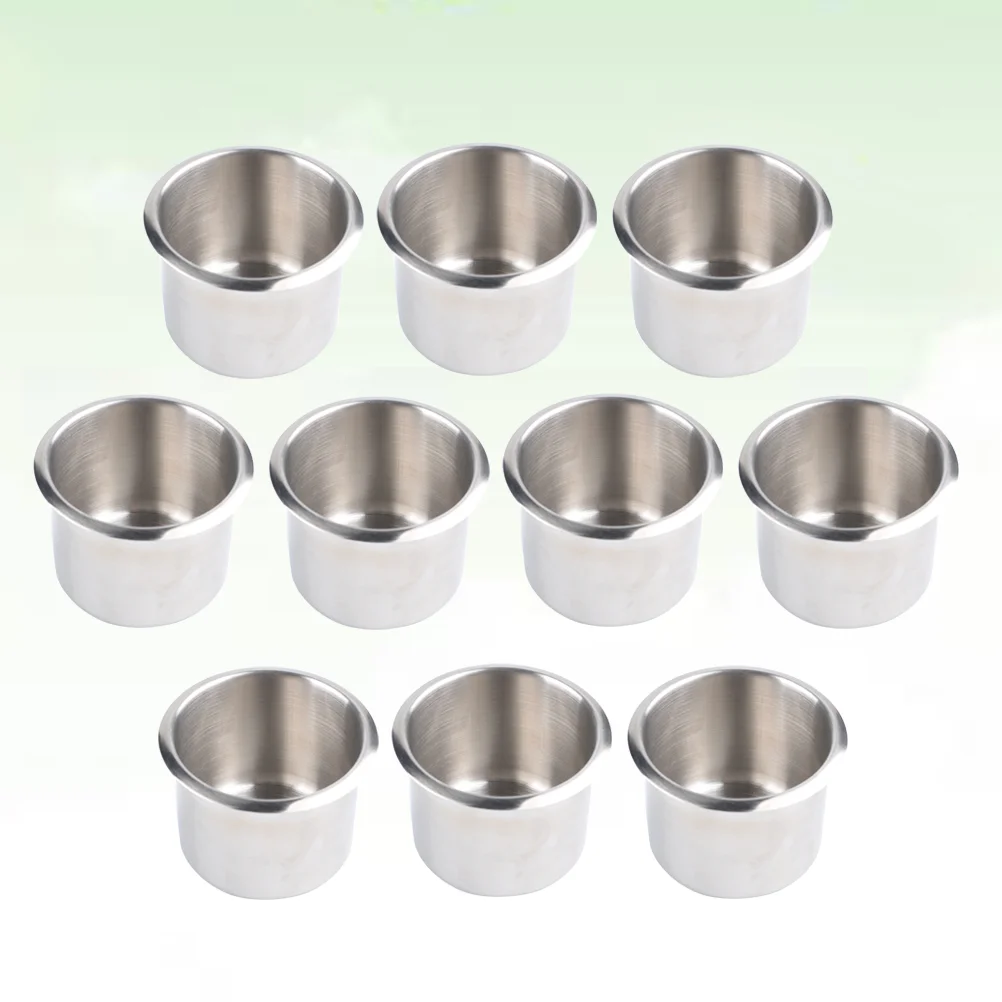 

10 Pcs Rv Accessories Drink Holder Stainless Steel Drop-in Cup Bottle for Truck Car