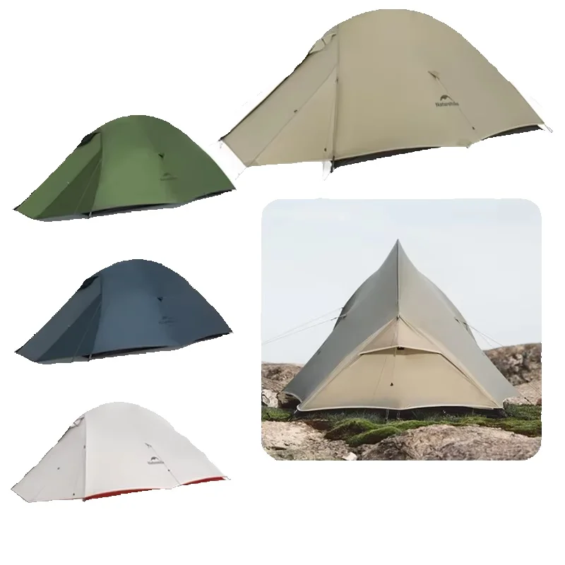 Naturehike Cloud Up PRO Campingzelt Grün 1/2/3 Personen 20D Nylon Wanderzelt Ultraleichtes Tragbares Outdoor Wasserdichtes Zelt