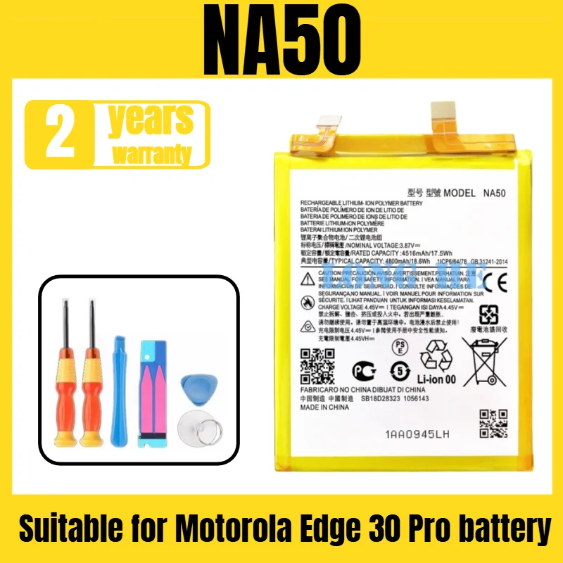 

NA50 Motorola mobile phone battery, suitable for Motorola Edge 30 Pro battery new fast charging large capacity 3.87V 4516mAh