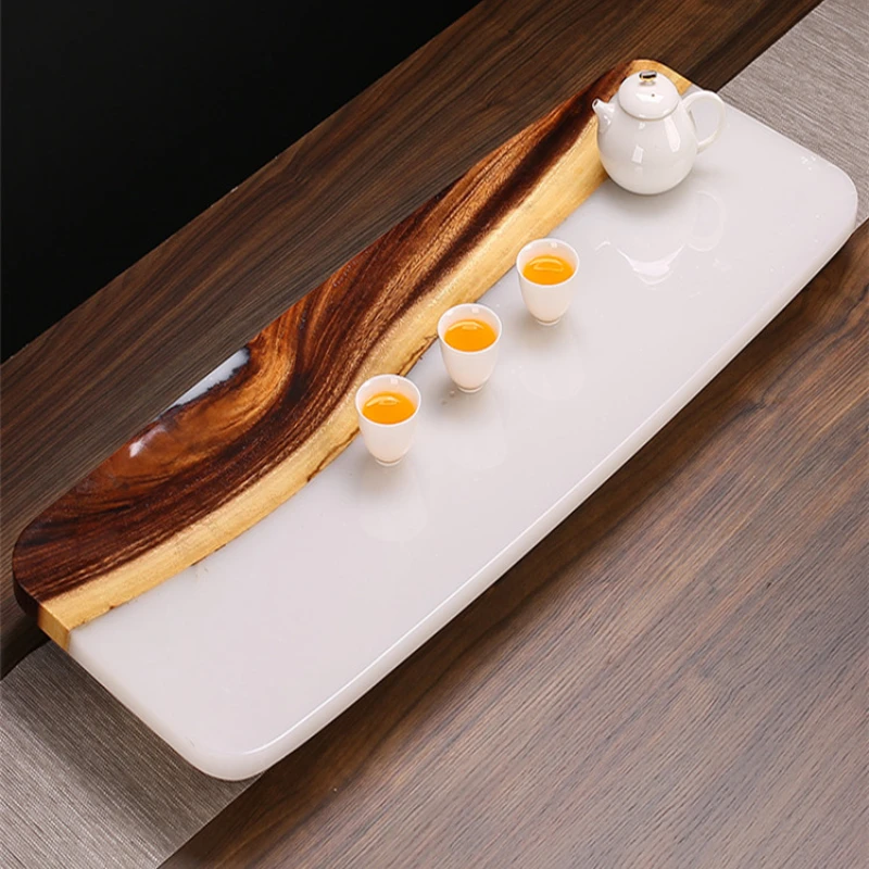 Stone Valet Tea Tray Chinese Luxury Kitchen Candy Tea Tray Desk Food Living Room Vassoi Da Portata Office Accessories YY50TT