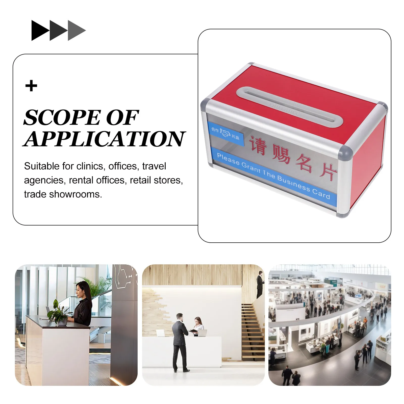 Aluminum Alloy Business Card Holder Box Large Capacity Desktop Card Collection Case Portable Office Accessory for