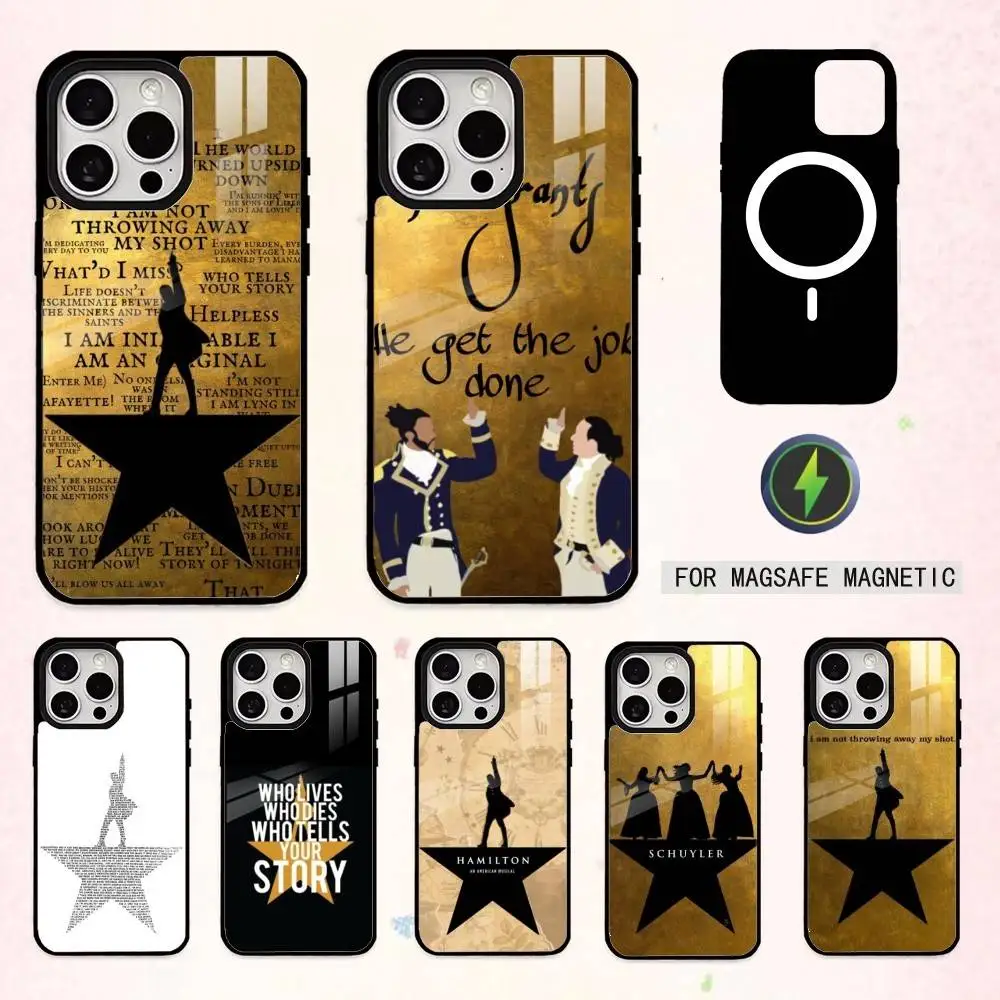 

A-Hamilton M-Musical Lyrics Phone Case For iPhone17,16,15,14,13,12,11 Plus,Pro Max Magnetic For Magsafe Wireless Charging