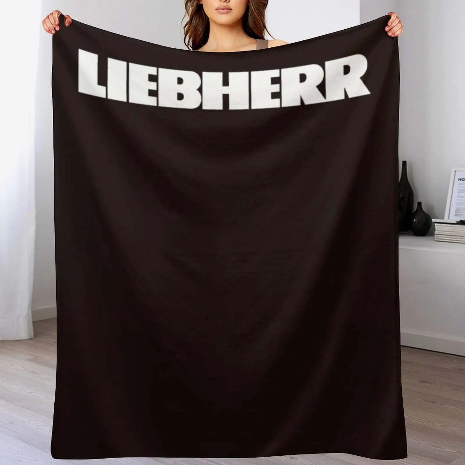 

Best seller liebherr merchandise essential t shirt Throw Blanket Nap Plaid on the sofa Hair Blankets