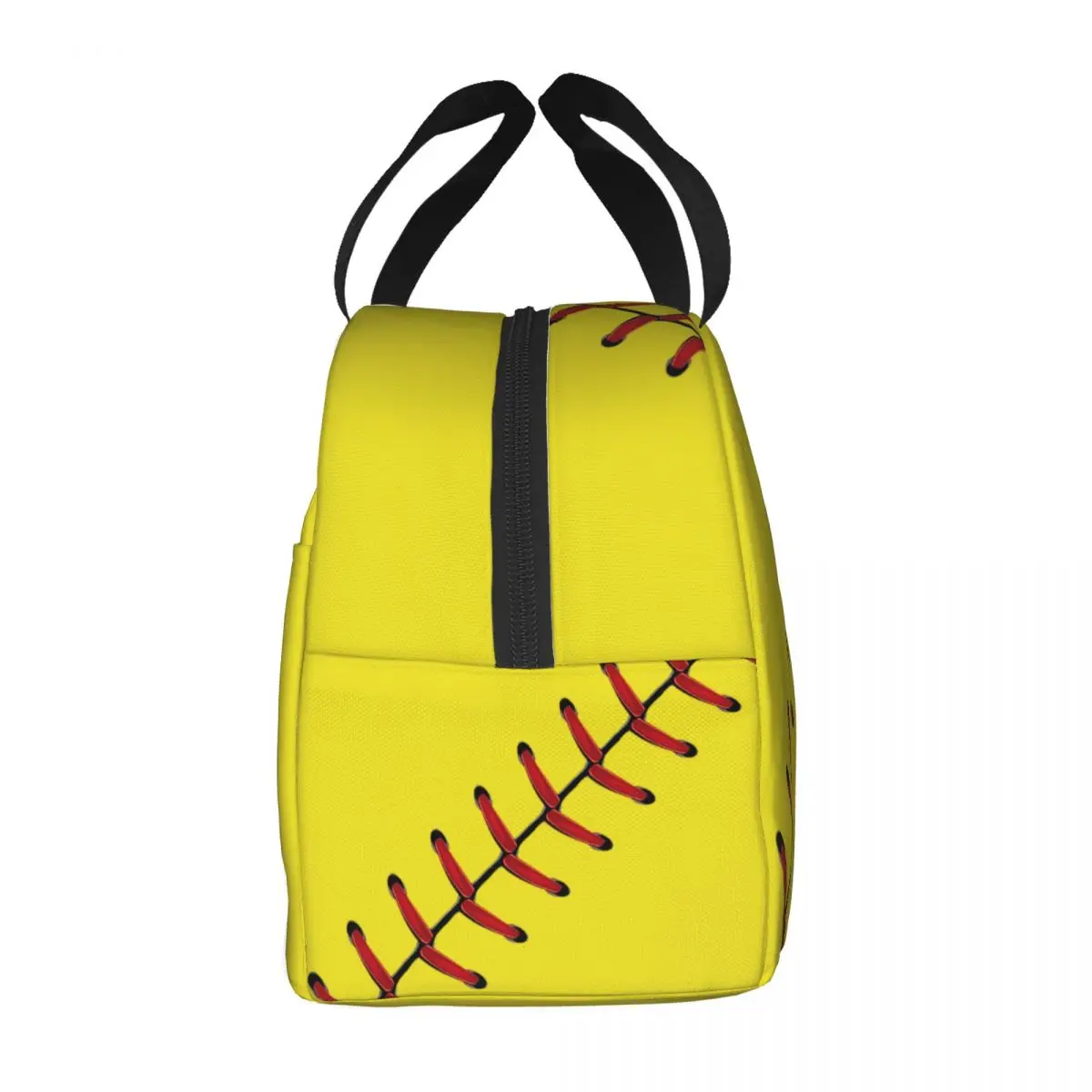 Custom Softball Baseball Lace Lunch Box for Women Leakproof Cooler Thermal Food Insulated Lunch Bag Kids School Picnic Tote Bags