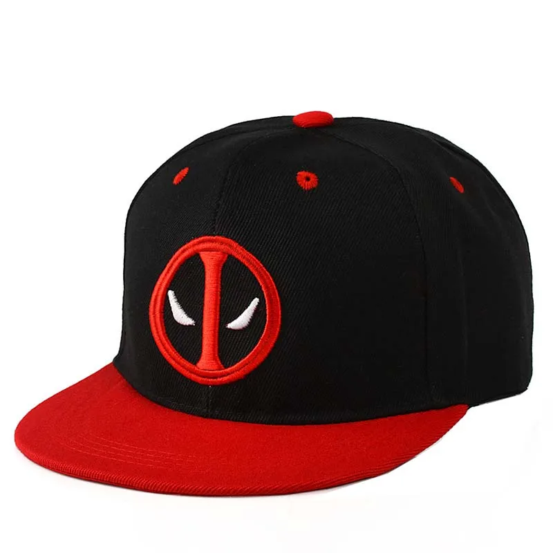 Adult Deadpool Hat Baseball Cap Cosplay Film Character Hip Hop Adjustable Duckbill Hats Flat Brim Sunshade Outdoor Unisex Caps