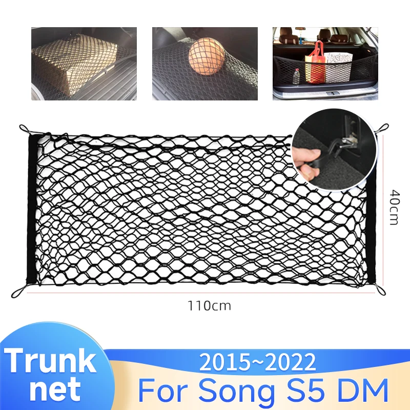 

Car Trunk Net For BYD Song S5 DM EV300 EV400 MK1 2015~2022 Car Net Boot Trunk Net Elastic Upgraded Double Organizer Sticker Part