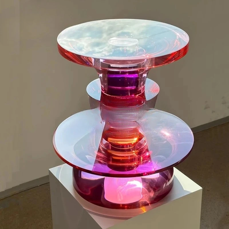 

A *Итальянский минималистичный прозрачный акриловый приставной столик для виллы, домашний диван, приставной столик