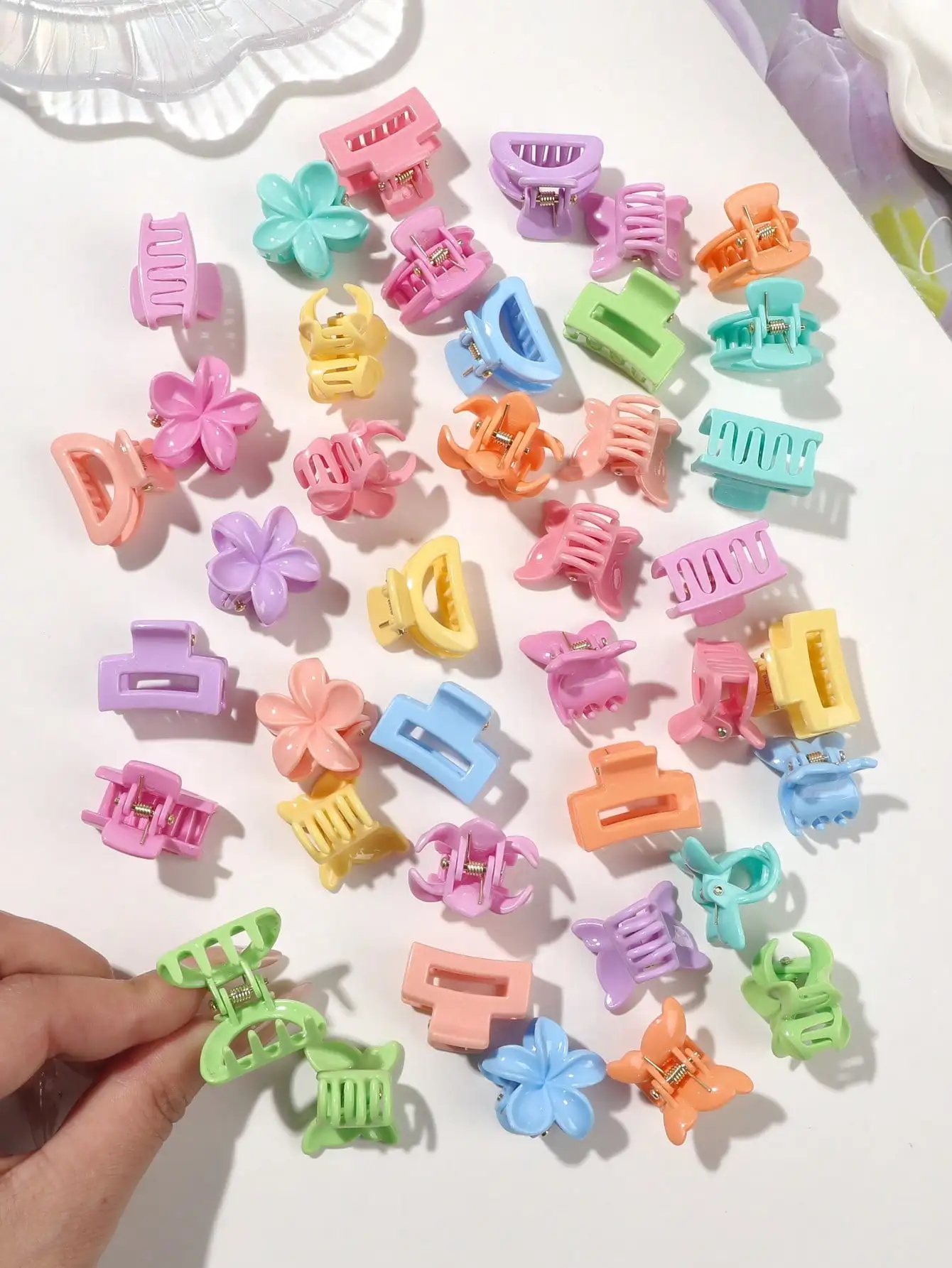 40 Stück langlebige Mini-Haarklammern, ideal für Kinder und Erwachsene, zur Haarstyling-Dekoration, zum Befestigen von Ponyfransen, mit starkem Halt, Multifunktions-Klemmklammern – Detail 17