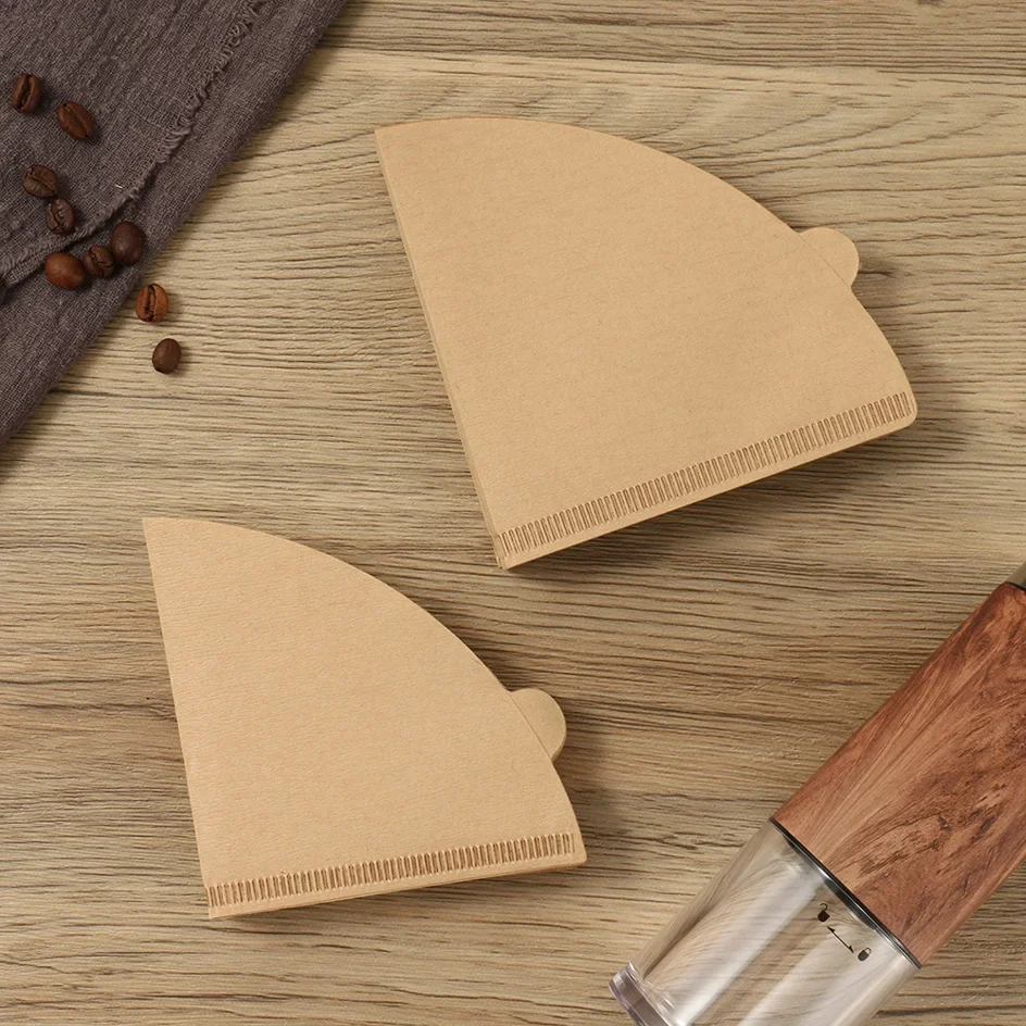 Ungebleichte Natürliche Holzfaser-Kaffeefilter, 60-Grad-Konus Pour-Over Tropfpapierfilter V01/V02, 40/100 Stück Packung – Detail 16