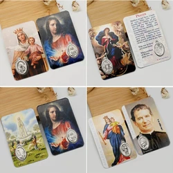 Christian Character Card Double Side Italian Culture Cards Figures Prayer Card Educational Italian Personality Cards B03E