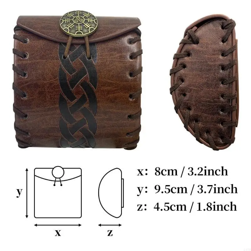 PU Leather Coin Purse Small Cube Bag Medieval Waist Bag Belt Bag view 6