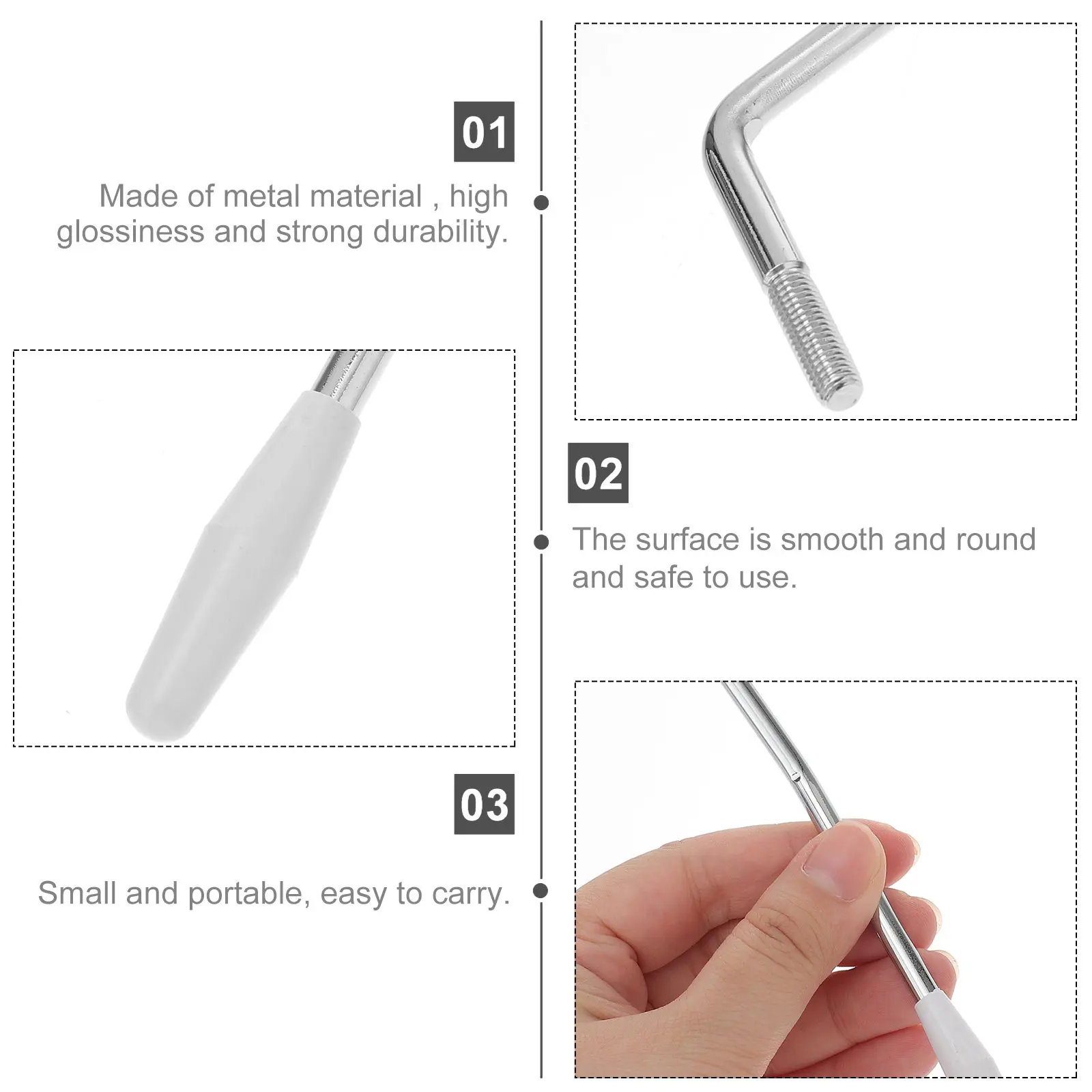 

Tremolo Arm Whammy Bar 5.0mm Thread Metal Guitar Tremolo Stick for Electric Guitar Single Bridge System White Rocker Cover