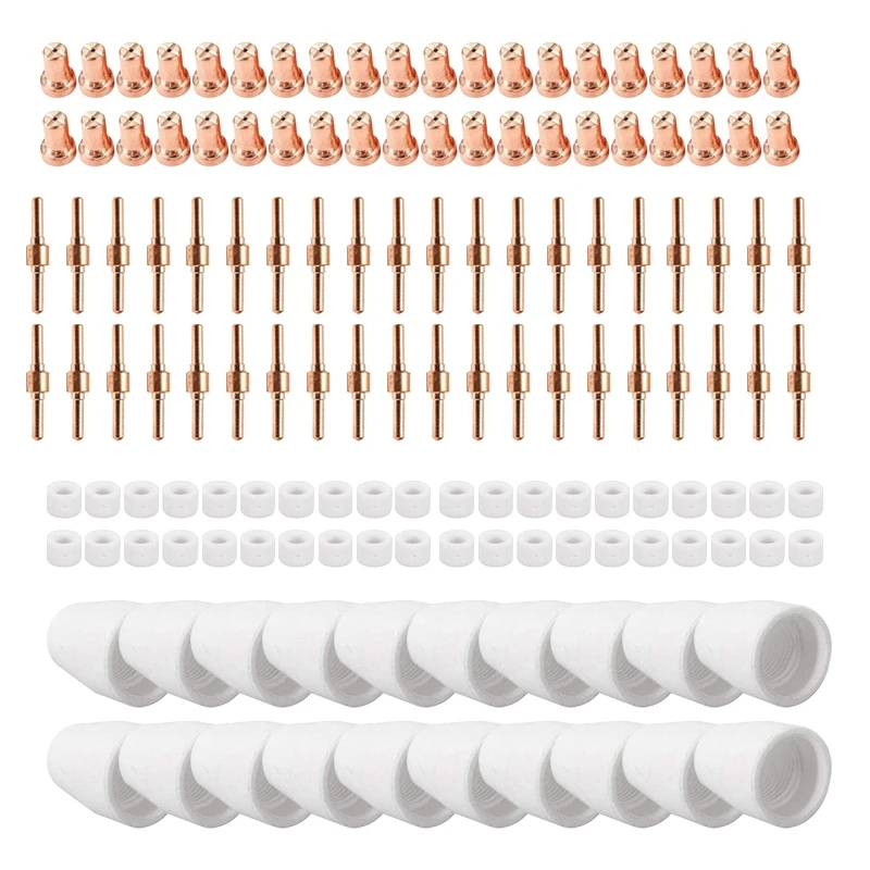 140Pcs LG-40 PT-31 Plasma Electrode Tip Nozzle For ESAB/L-TEC PT-31 JG-40 WSD-LG40 Plasma Cutter