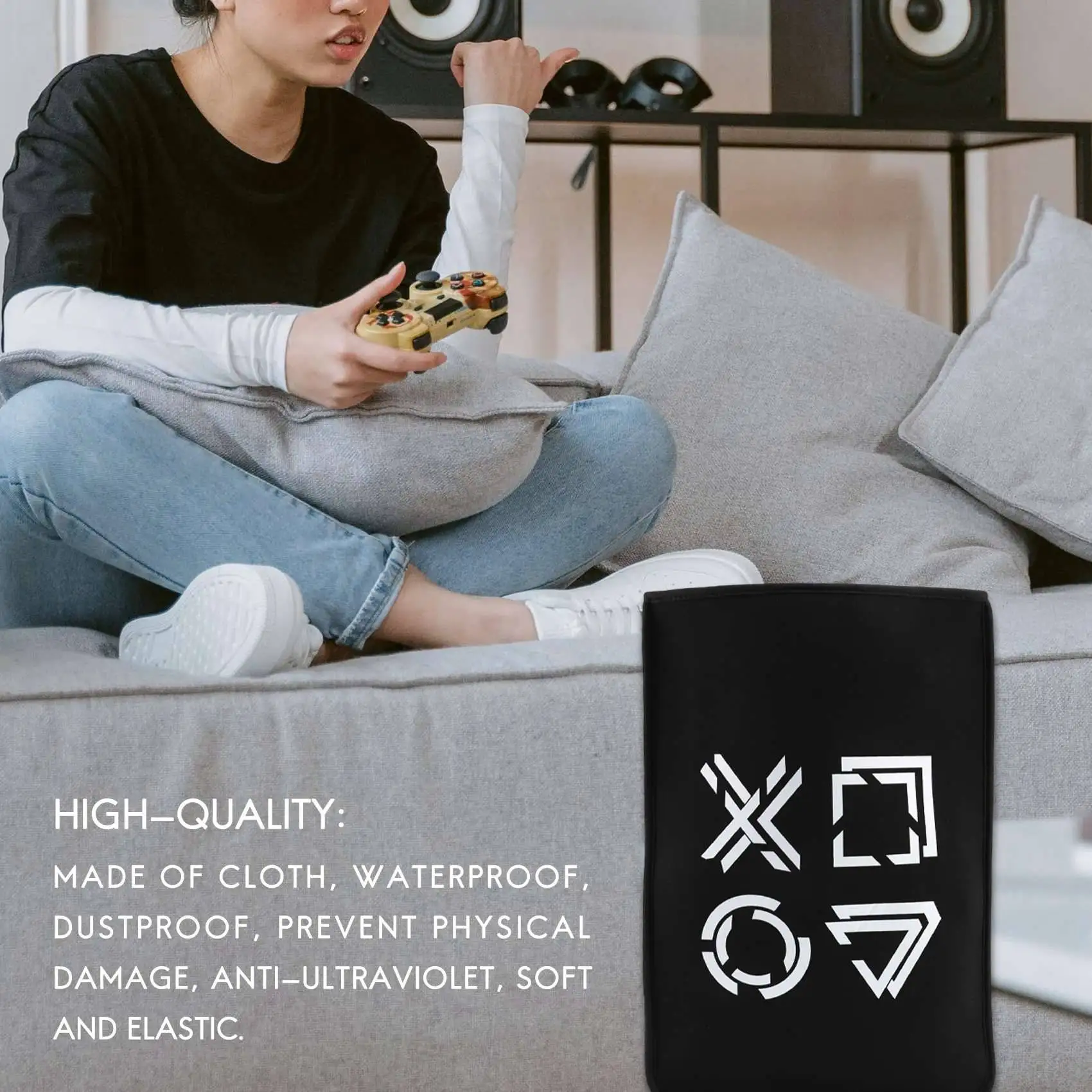 غطاء غبار AA87 لوحدة التحكم PS5، حافظة حماية عالمية غطاء غبار لجهاز بلاي ستيشن 5 الإصدار الرقمي والإصدار العادي #4