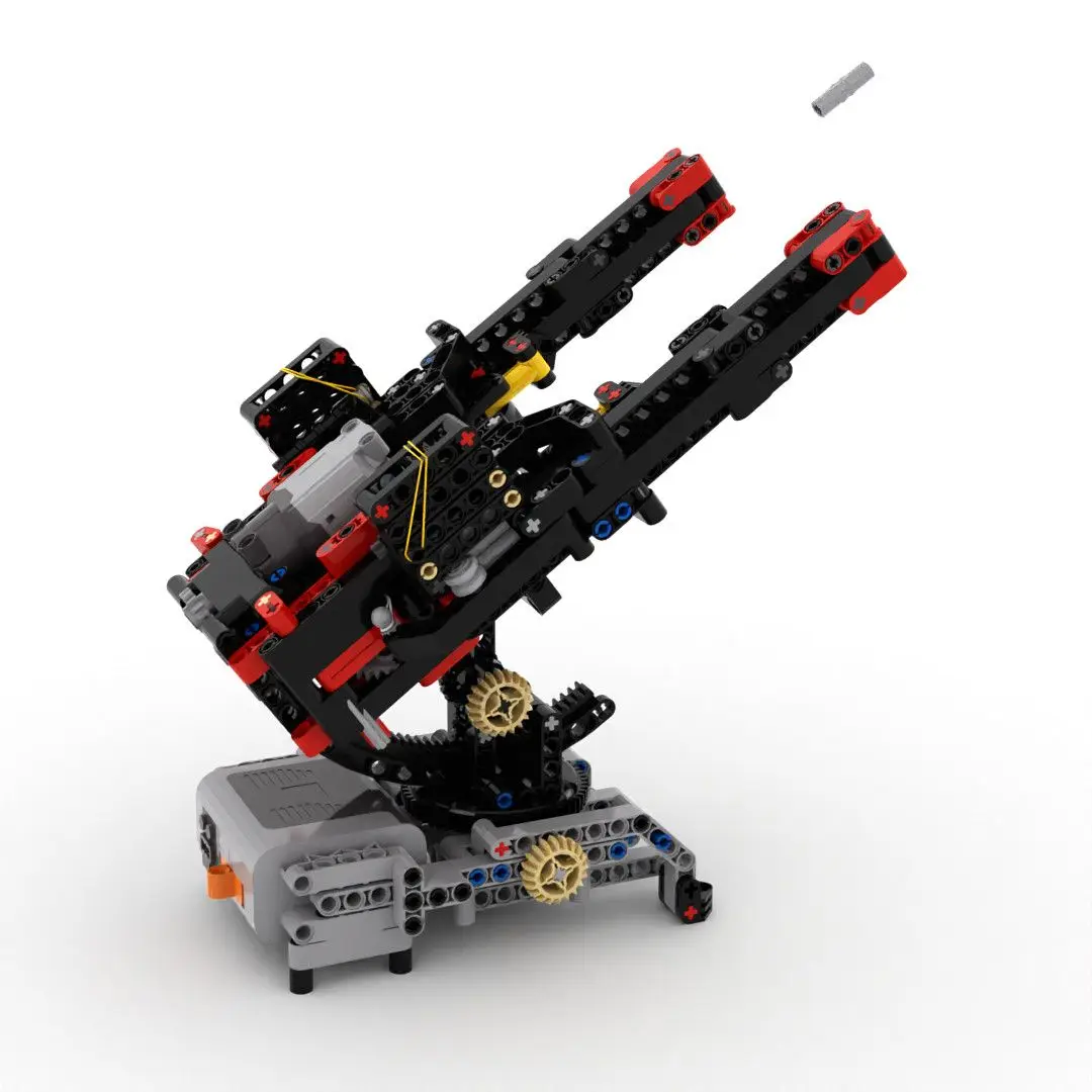

Small Engineer Building Block Robot Mechanical Group Technology Assembly Anti Aircraft Gun Teaching Tool Electric Set MOC
