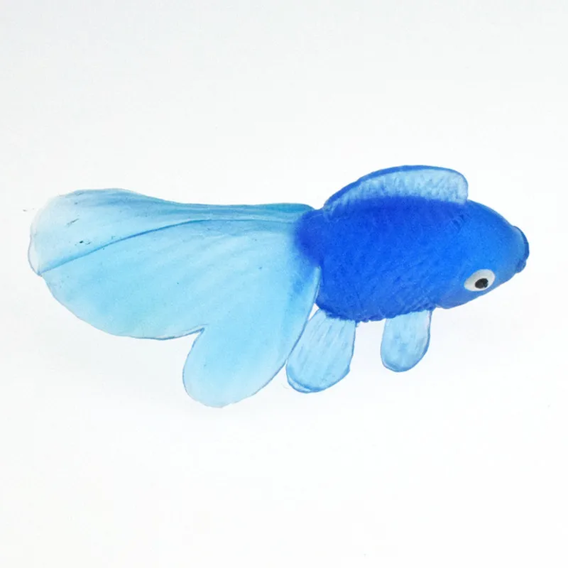 Décoration d'aquarium 10 pièces, Simulation en caoutchouc, petit Mini poisson rouge, jouet de décoration pour enfants, jouets de bain pour bébé