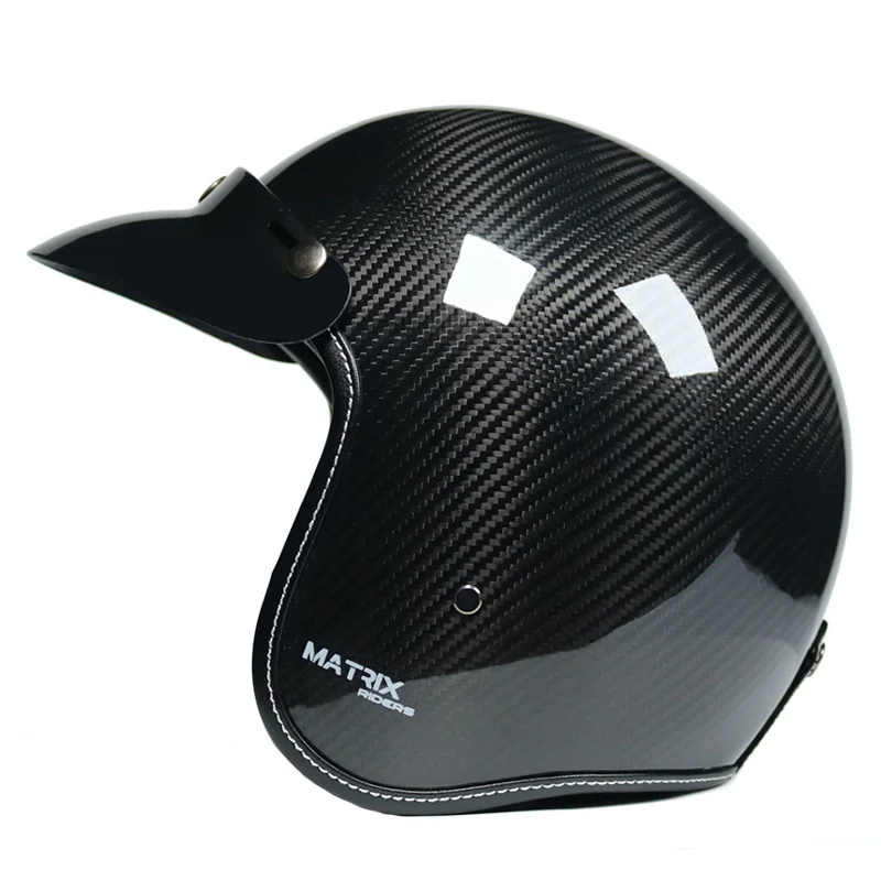 New mid deck carbon fiber motorcycle helmet, semi face motorcycle helmet, retro helmet, motorcycle helmet, cask locomotive