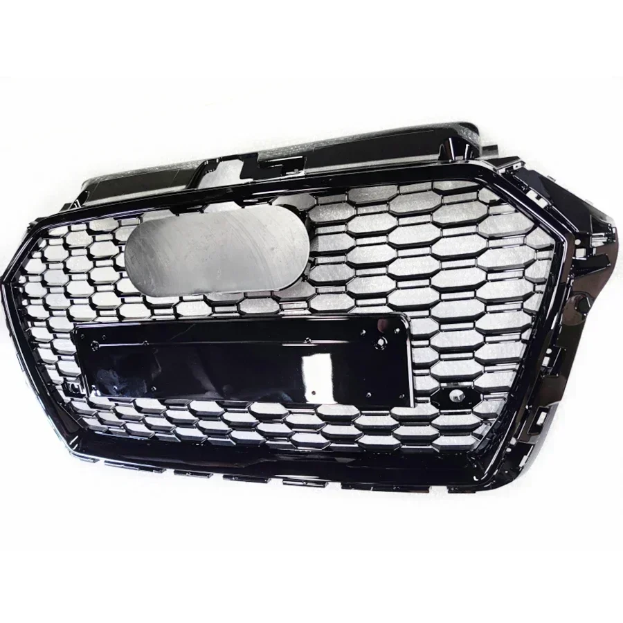 

For RS3 Style Front Sport Hex Mesh Honeycomb Hood Grill Gloss Black for A3/S3 8V 2017-2020 car accessories
